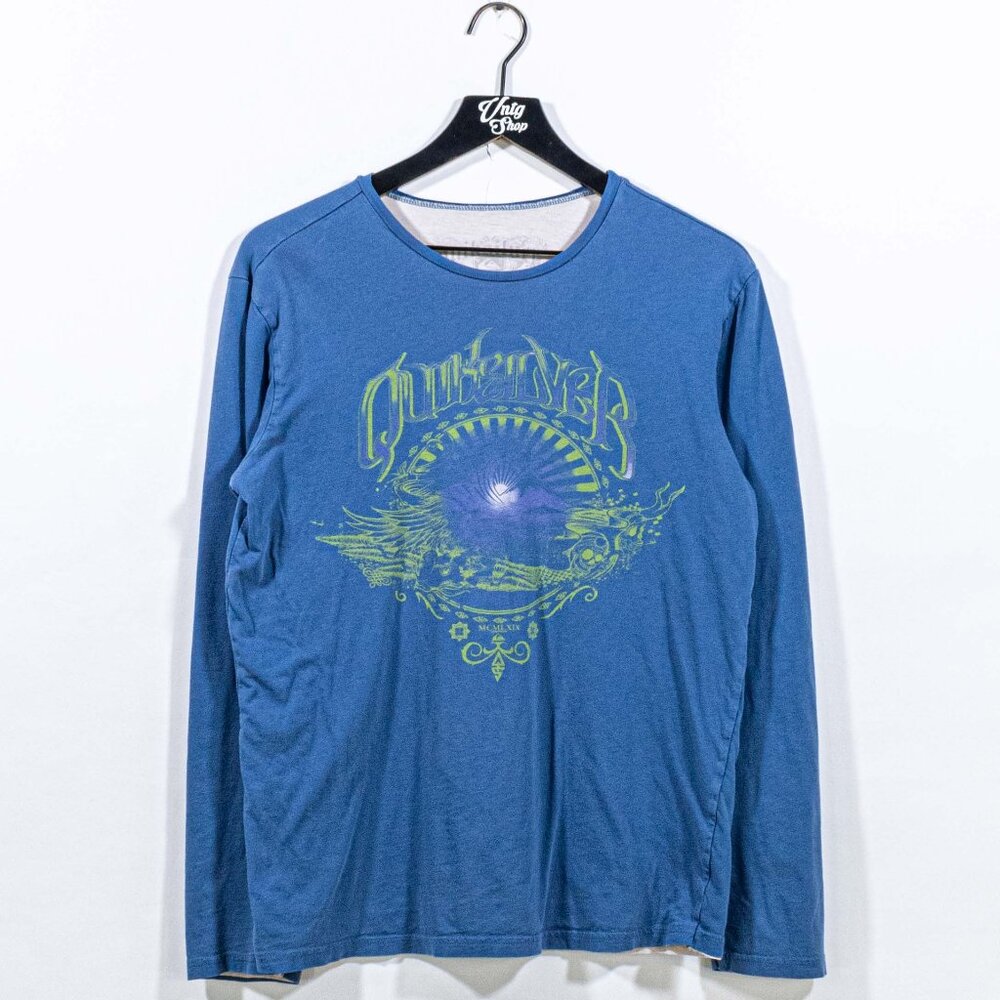 QuikSilver Surf Skate Layer T-Shirt Long Sleeve Small Y2K Cyber Mall Goth